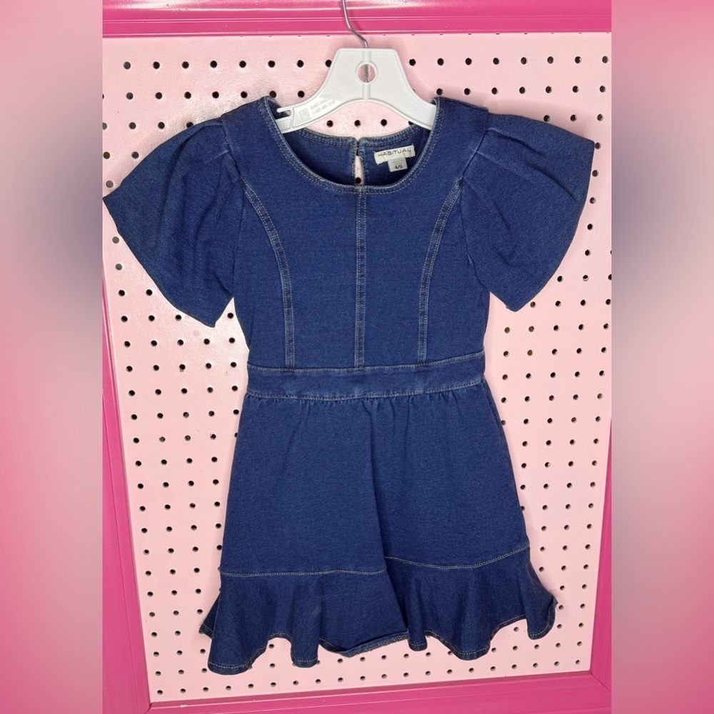 Habitual Denim Dress. Size 4/5t. Excellent Condition. Purchased at Nordstrom - Picture 3 of 7